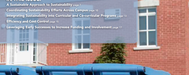 Cover: Road Map for Campus Sustainability Report