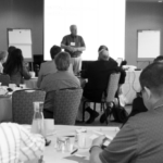 Photo: Higher-ed professionals at a planning session