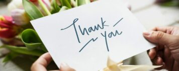 Image of a thank you note