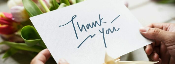 Image of a thank you note