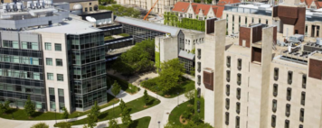 An urban college campus