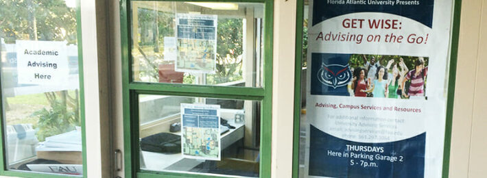 Advising Commuter Students - Signage at Florida Atlantic University