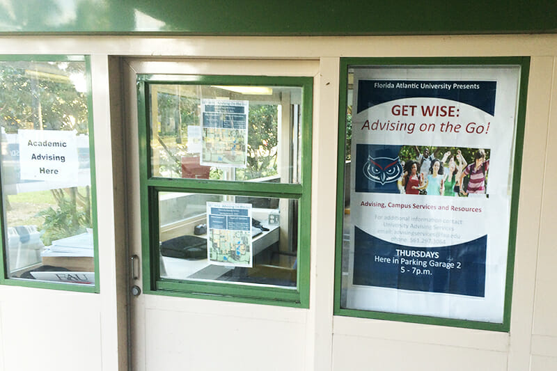 Advising Commuter Students - Signage at Florida Atlantic University