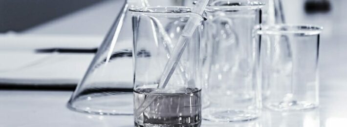 Undergraduate Research: Image of Beakers in a Lab