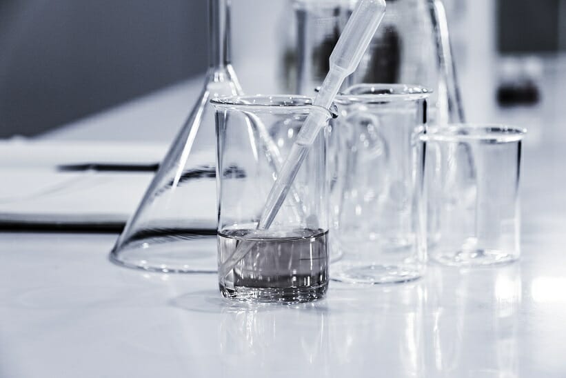 Undergraduate Research: Image of Beakers in a Lab