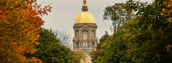 Notre Dame campus in the fall