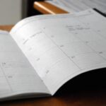 an open day planner calendar