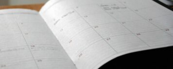 an open day planner calendar