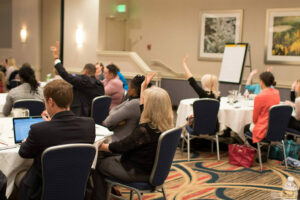 group of attendees at a conference