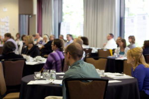 group of attendees at a conference