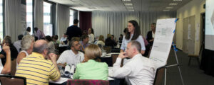 group of attendees at a conference