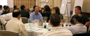 group of attendees at a conference