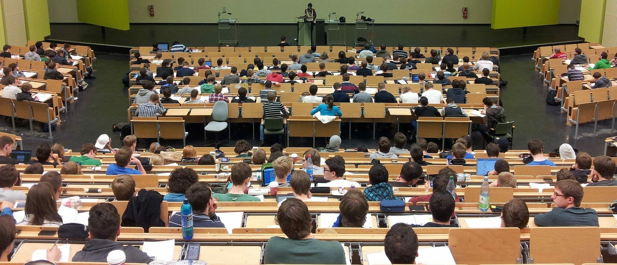 lecture hall full of students