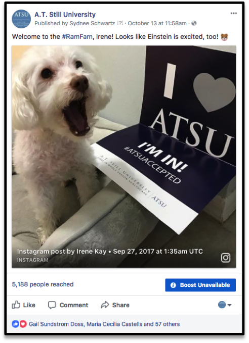Social Strategy: The #ATSUAccepted Poster