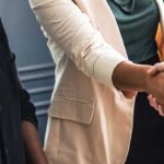 Two people shaking hands