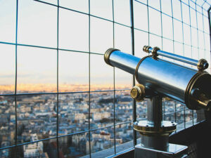 Future of Higher Education Metaphor - Image of a Telescope