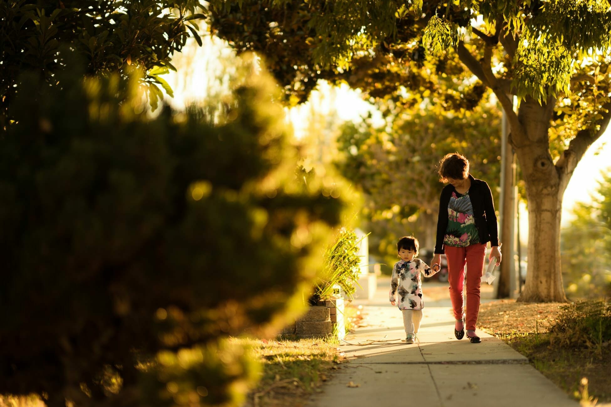 Title IX Reasonable Accommodations - Student Parent Walking with a Child on a Sidewalk