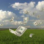 Funding for Innovation: Image of Dollar Bills Falling through the Air