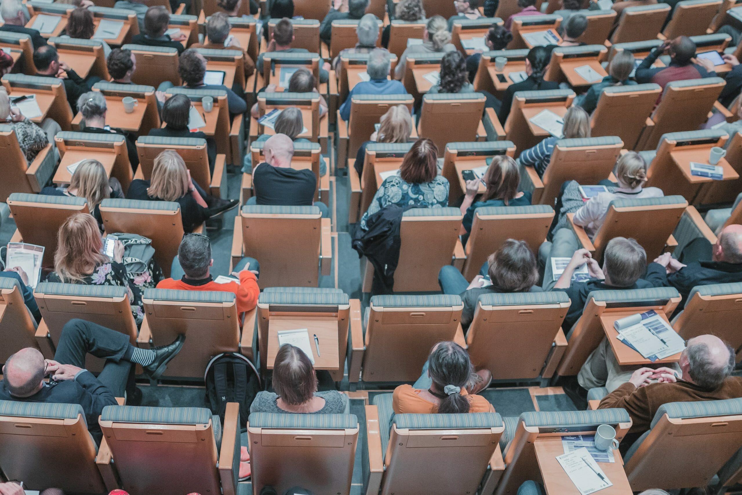 Overhead view of class