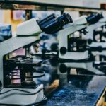 Image of microscopes in an academic lab