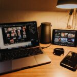 Photo: A class gathering remotely via laptop