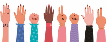 Women's hands in the air