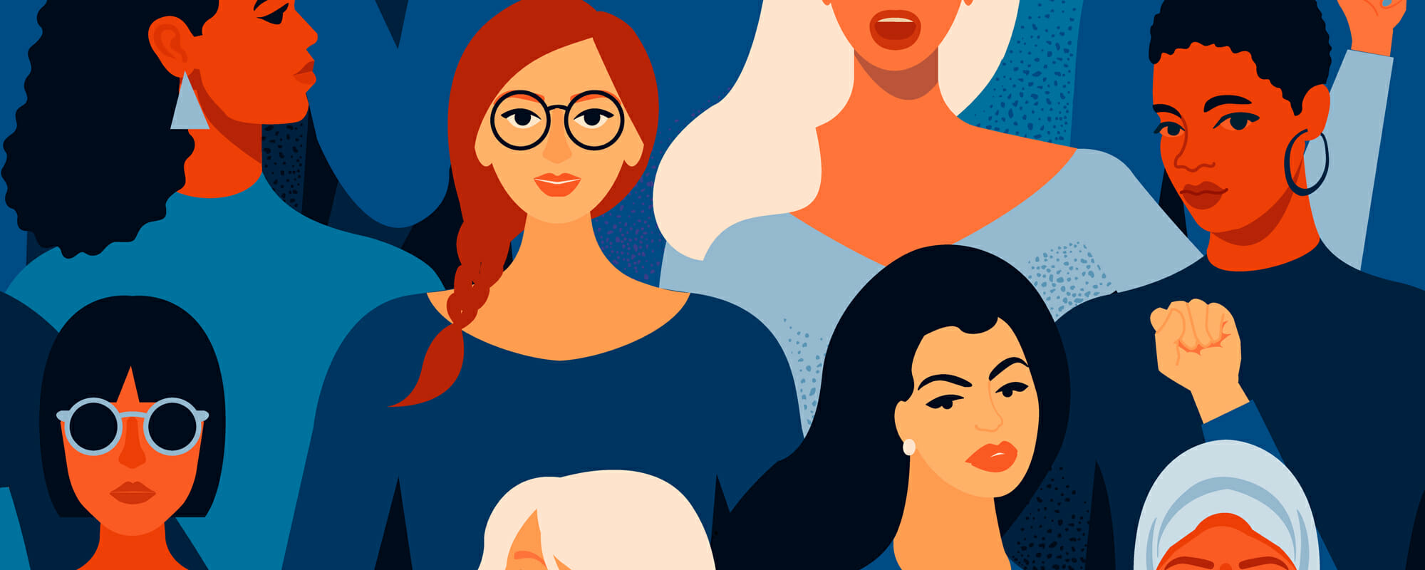 Illustration of diverse women