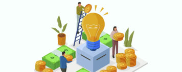 Illustration of fundraising a new idea