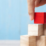 Stacked wooden blocks