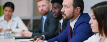 Business people talking in a meeting