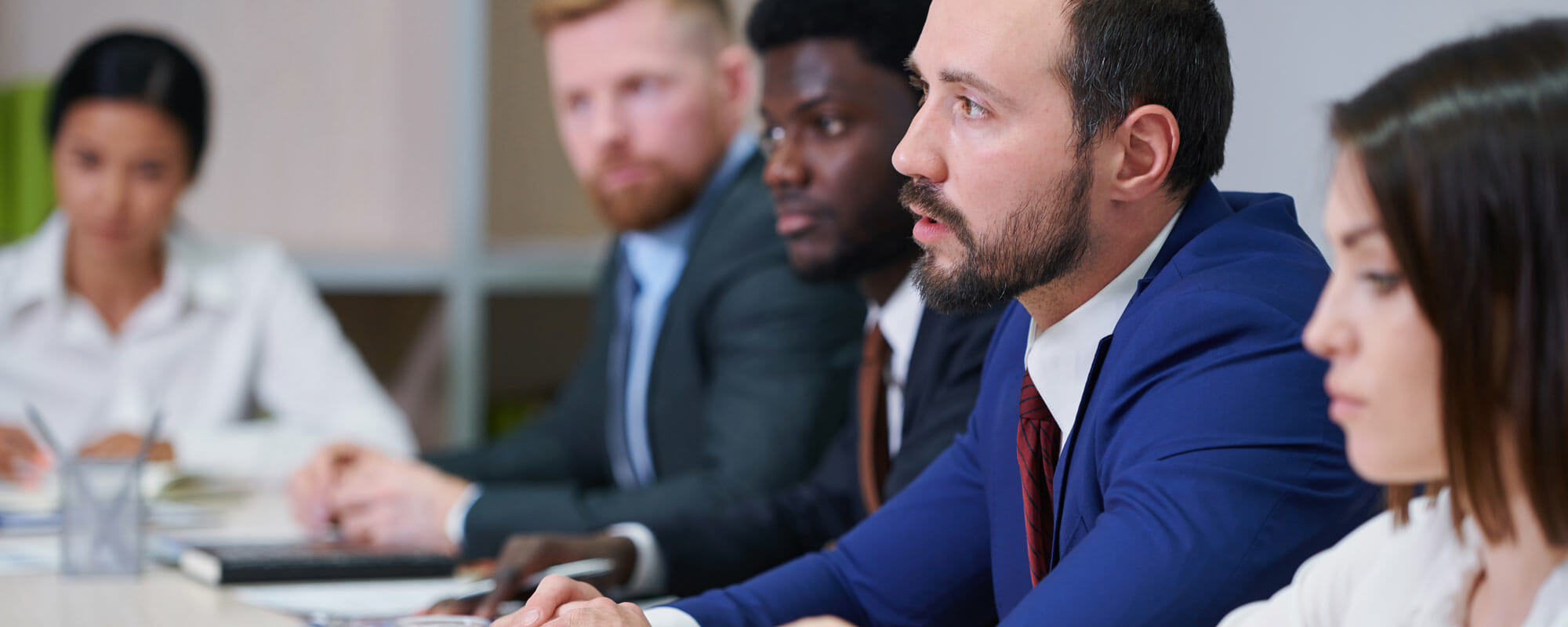 Business people talking in a meeting