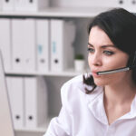 Female customer service operator