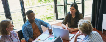 Meeting with diverse professionals