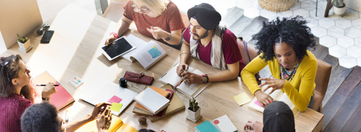 Diverse people in a meeting