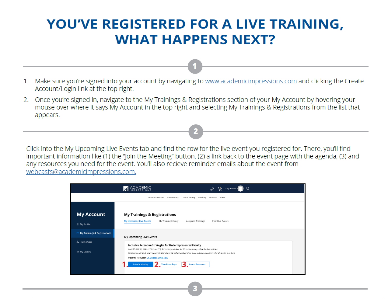 Image of "You've Registered for a Live Training, What Happens Next?" PDF