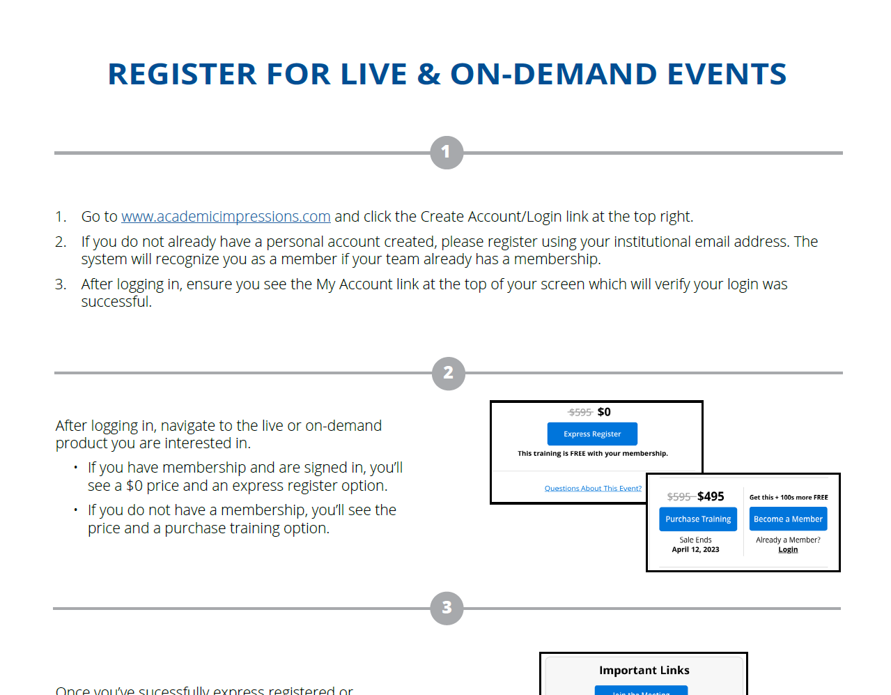 Image of "Register for Live & On-Demand Events" PDF