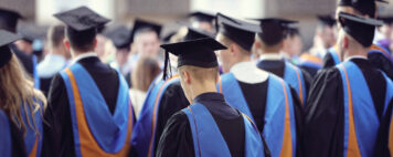 University students at graduation