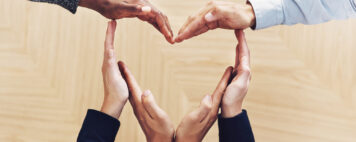 Hands forming a heart.