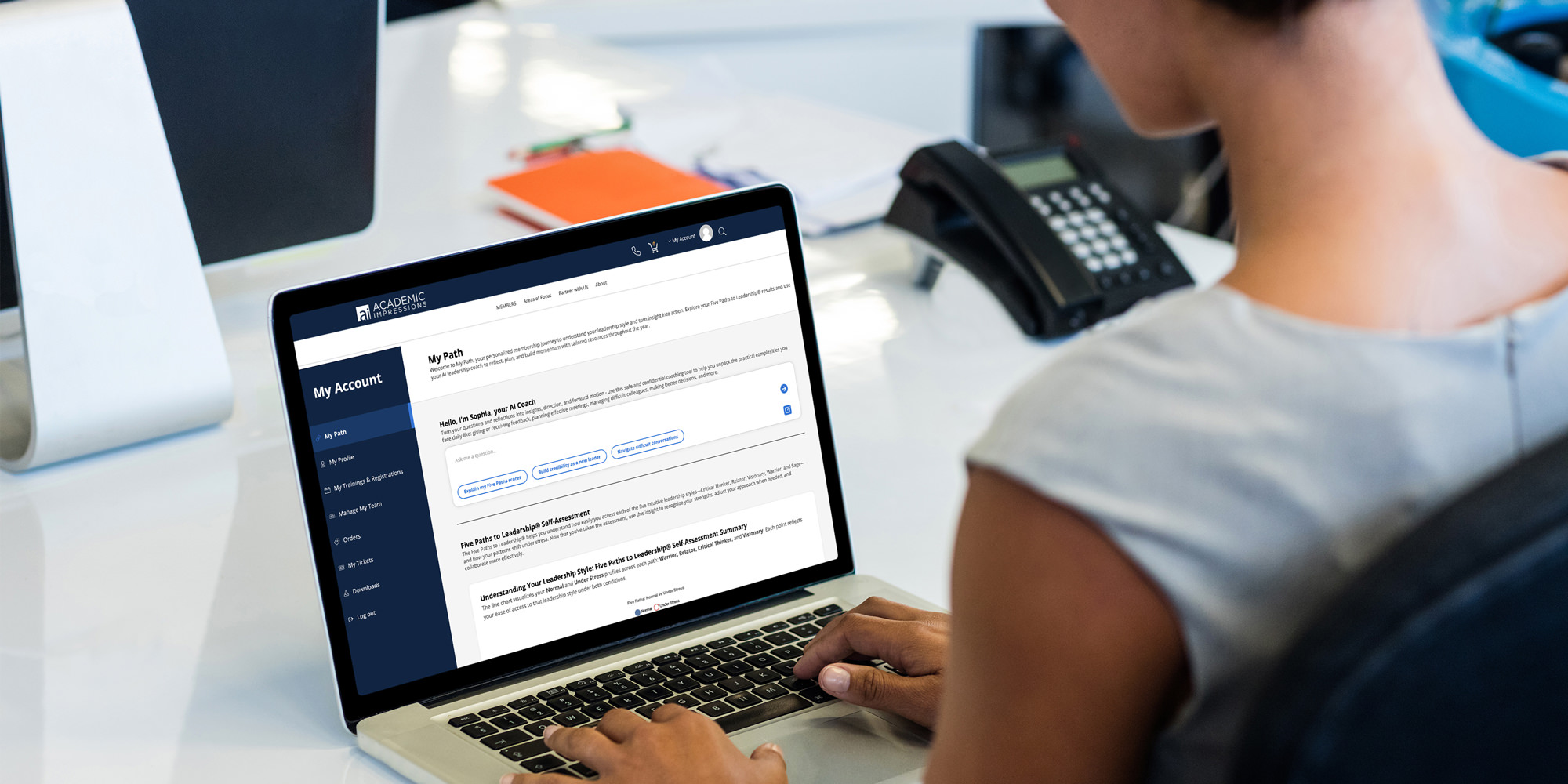 Young professional on the MY Path page.