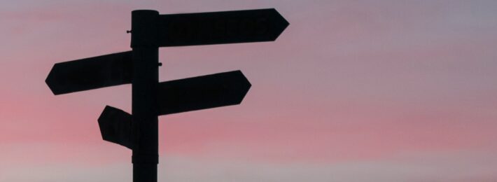sign post showing multiple directions